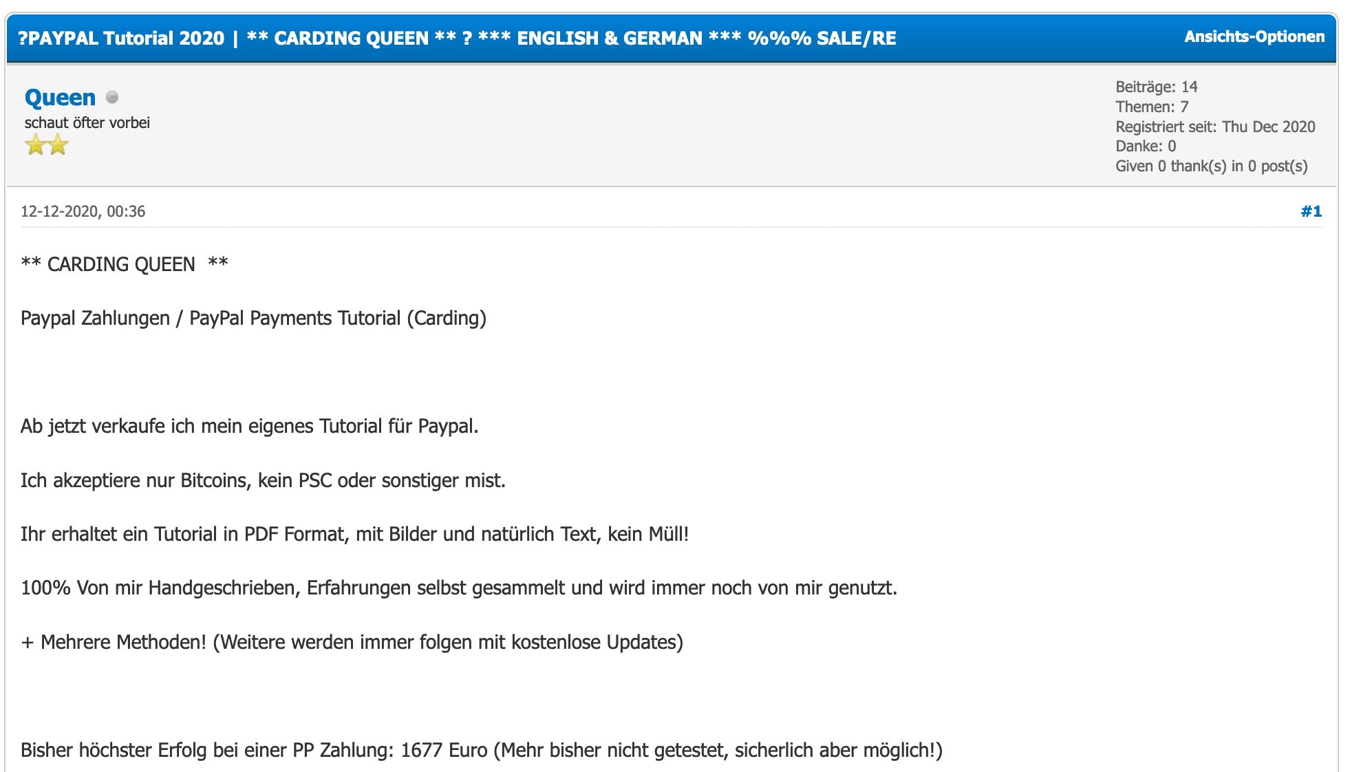 Carding PayPal